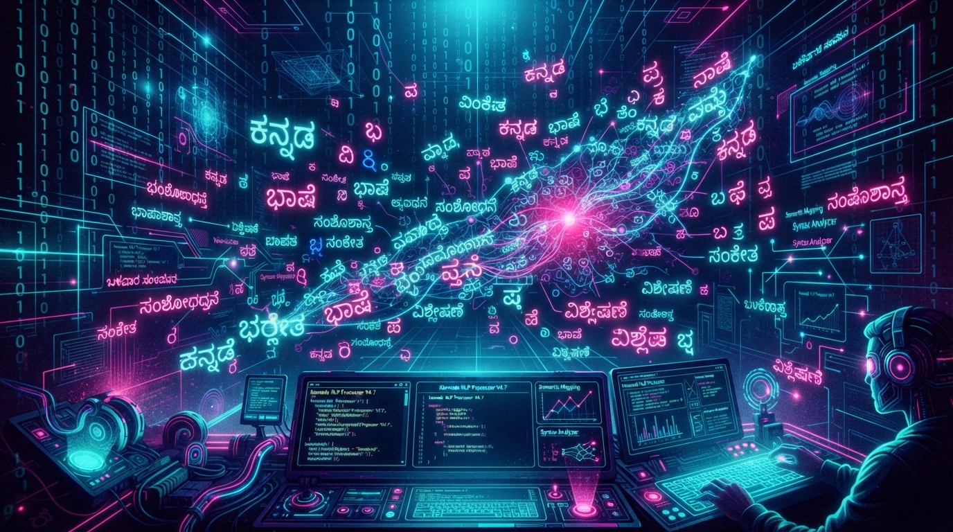 Cybernetic Kannada NLP visualization for the Word Builder project