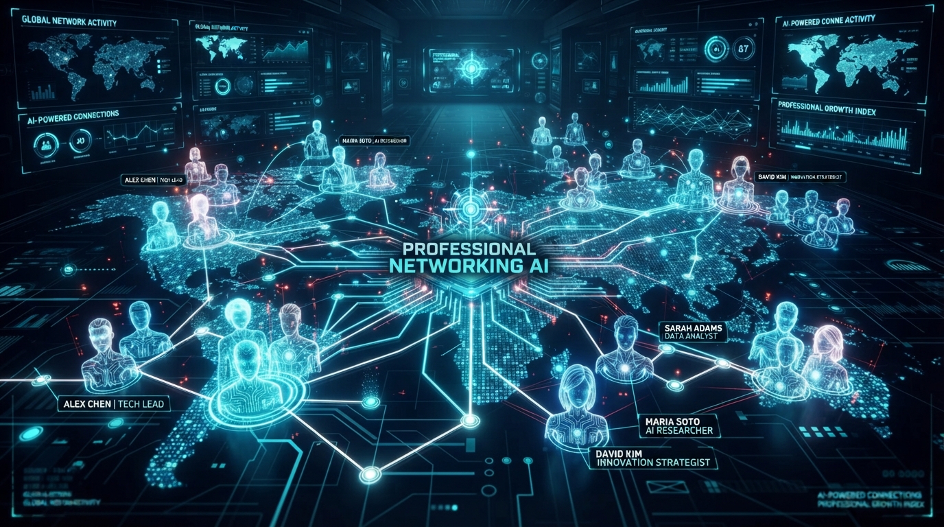 AI professional networking visualization for NextMatch AI
